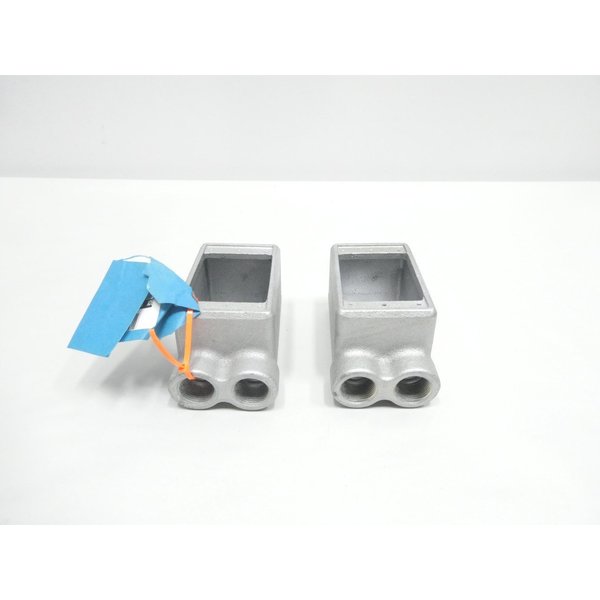 Crouse Hinds SINGLE GANG BOX 3/4IN CONDUIT OUTLET BODIES AND BOX, 2PK FDD2